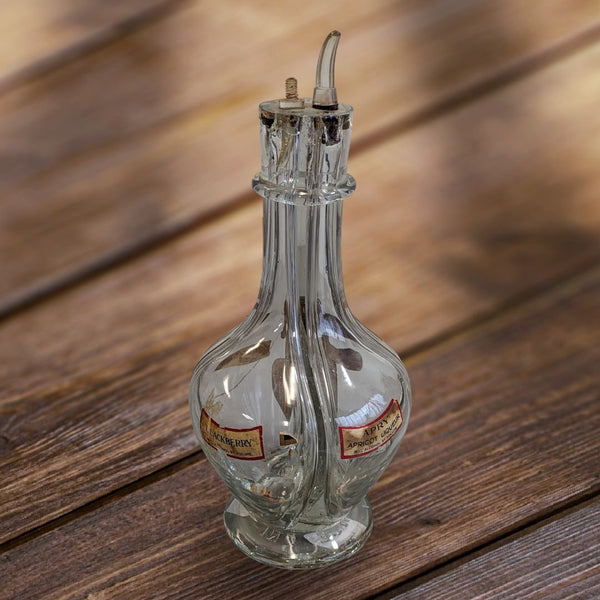 Vintage 4 Chamber Glass Bottles Made in France Liquor Decanter Rare 1960s
