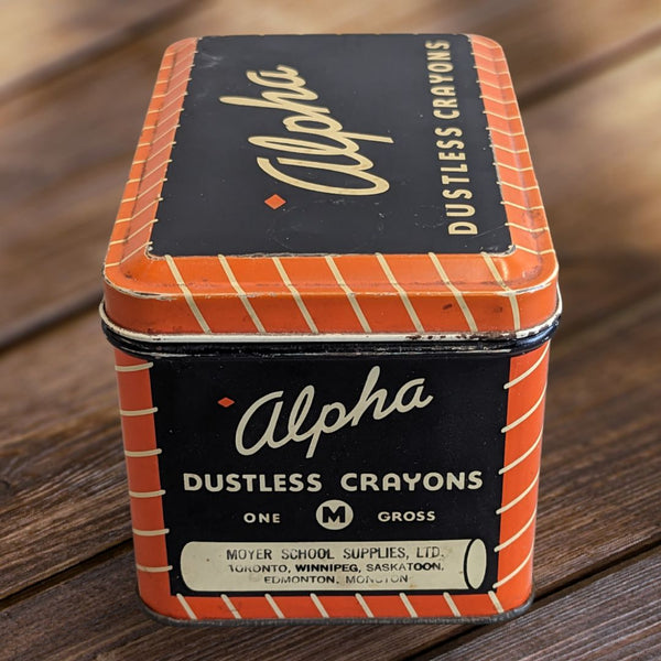 Alpha Dustless Crayons Tin, Nice Design and Colours