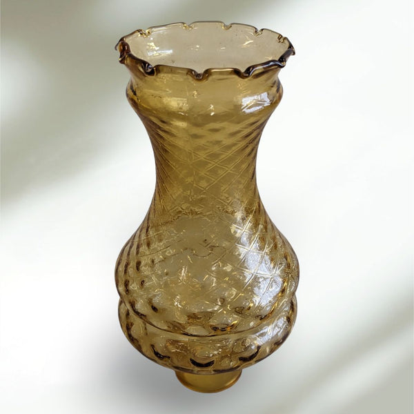 Vintage Italian Argento Honey Coloured Glass Light Shade
