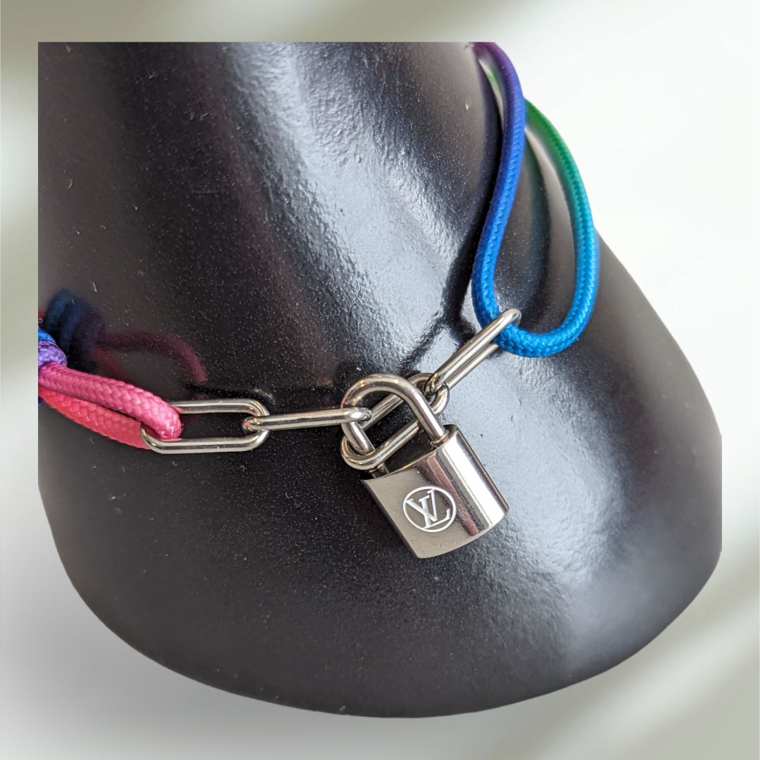 AUTHENTIC Louis Vuitton Rainbow Braided Locket Bracelet