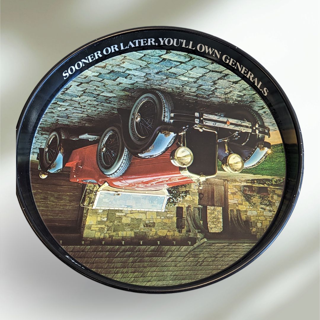 GENERAL TIRE BEER/SERVING TRAY-1927 Stultz Blackhawk Speedster