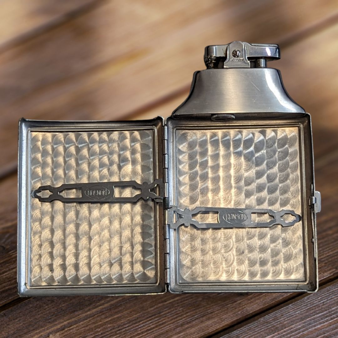Vintage RONSON CASE - LIGHTER, Engraved 