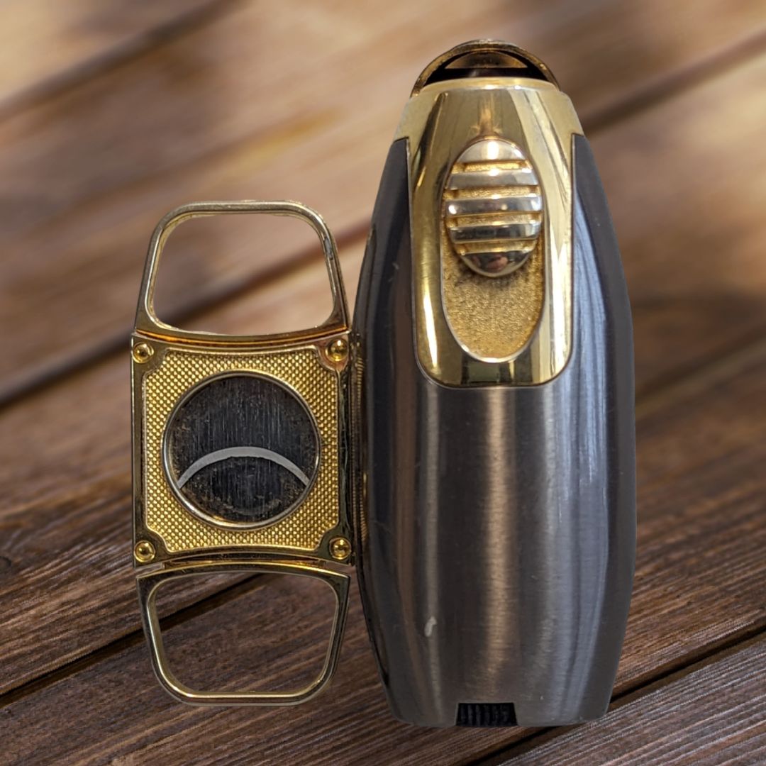 Vintage COLIBRI CIGAR LIGHTER & CUTTER MODEL QTR-2400