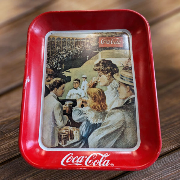 Vintage Coca Cola Tray 1990 at the Baseball Game