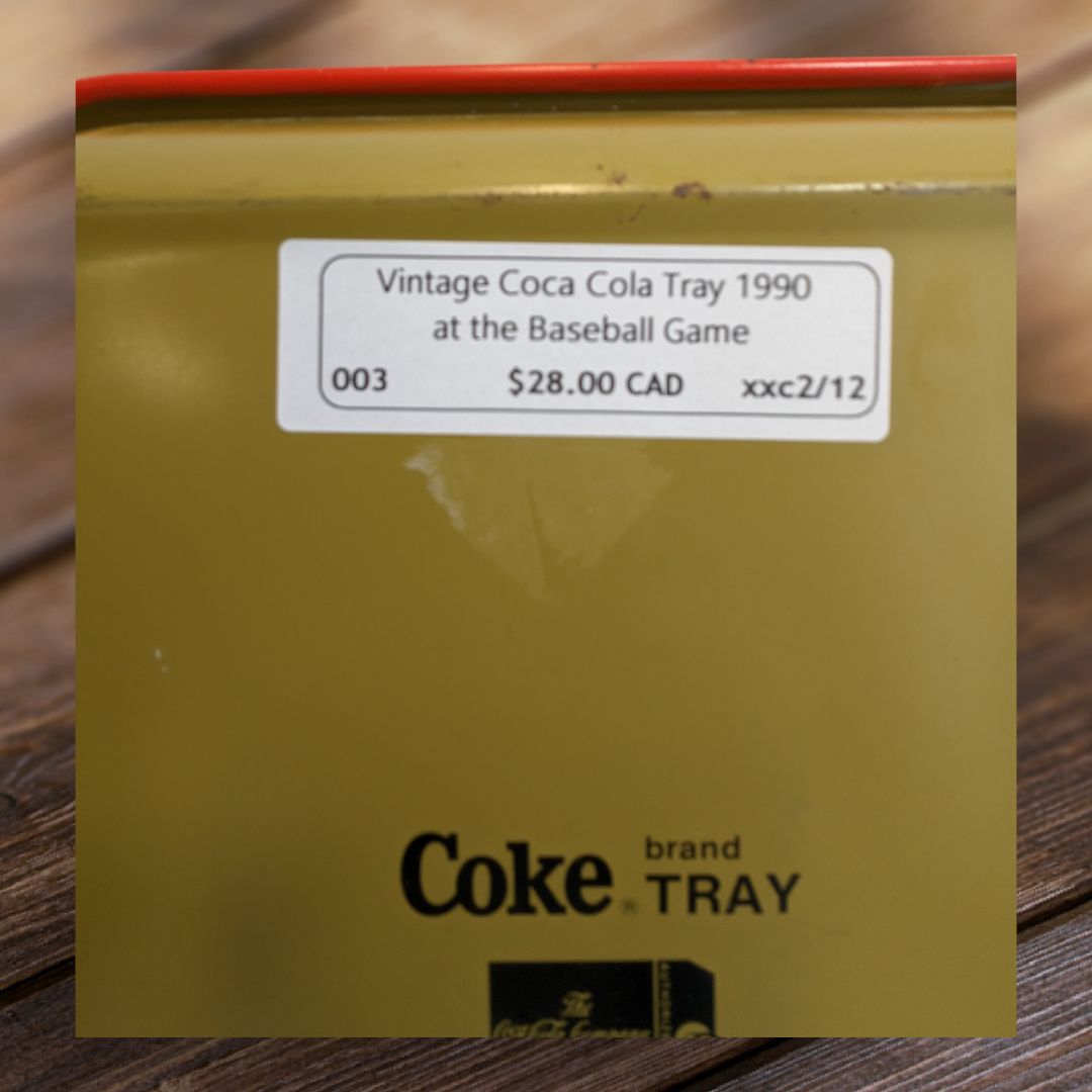 Vintage Coca Cola Tray 1990 at the Baseball Game