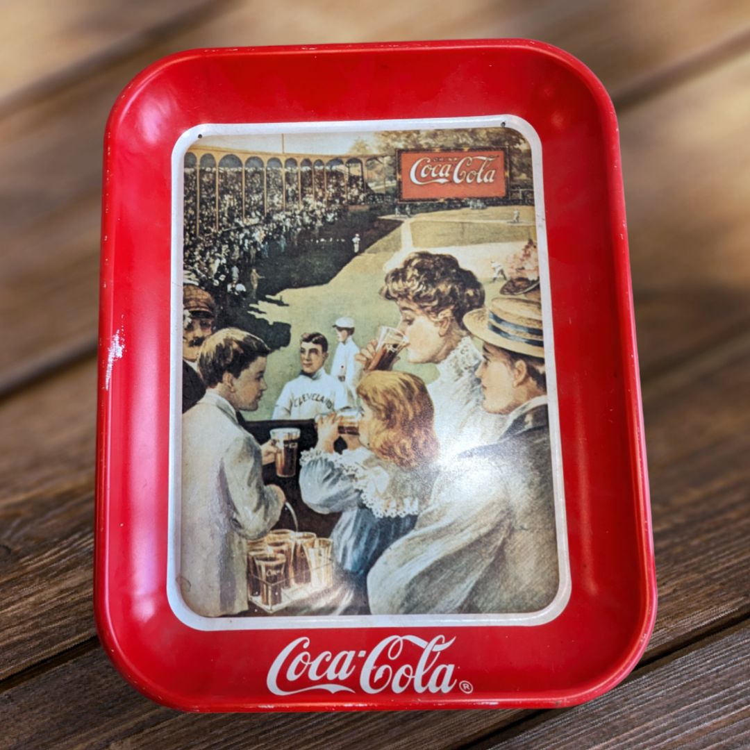 Vintage Coca Cola Tray 1990 at the Baseball Game