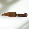 Vintage Knife, Handle & Sheath are Wooden Carved