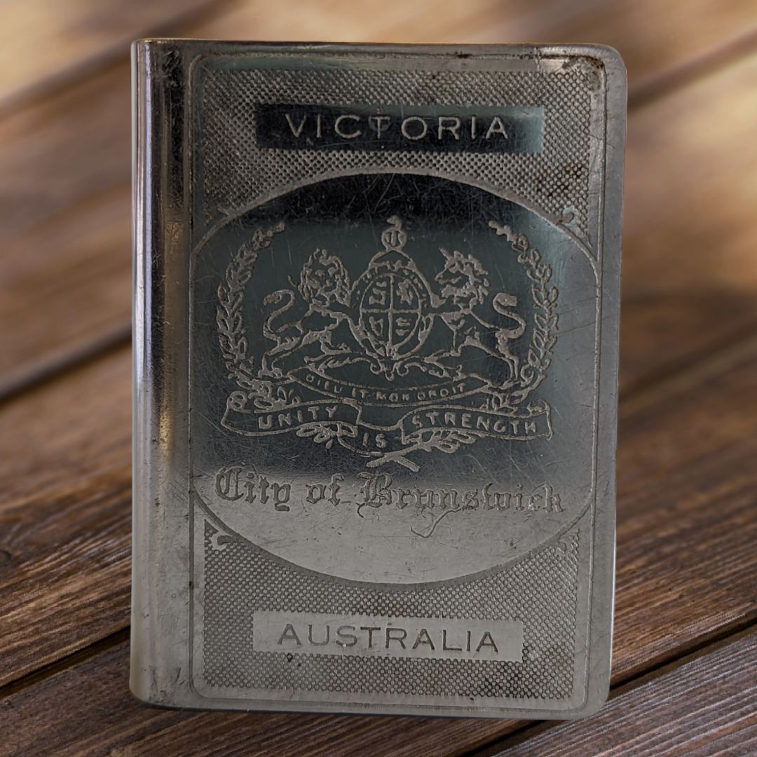 Vintage Metal Match Box Cover Victoria, City of Brunswick, Australia