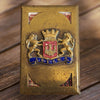 Vintage Metal Match Box Cover French "Anvers" (Antwerp, Belgium) Brass