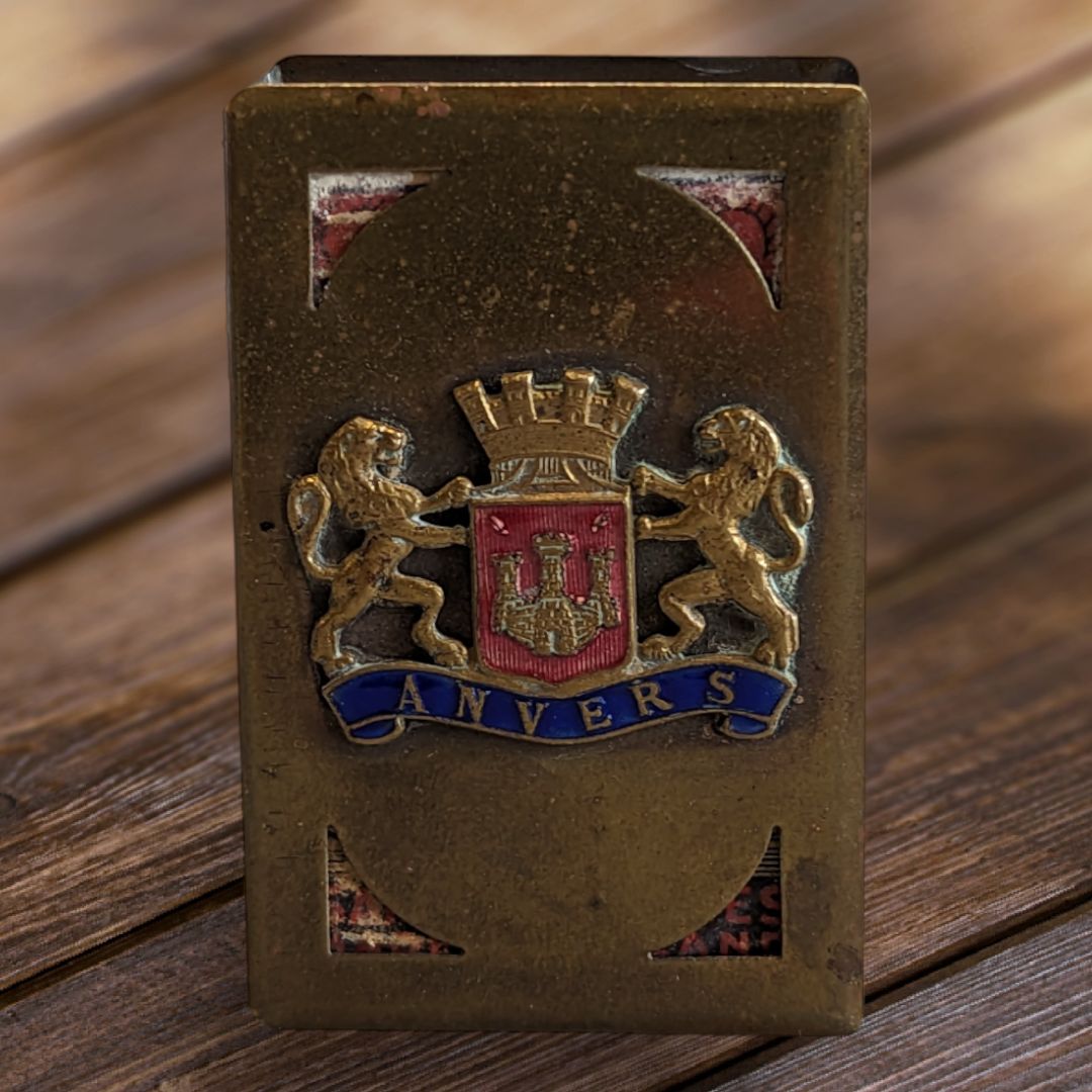 Vintage Metal Match Box Cover French 