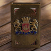 Vintage Metal Match Box Cover French "Anvers" (Antwerp, Belgium) Brass