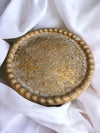 Gold and Clear Glass Plate