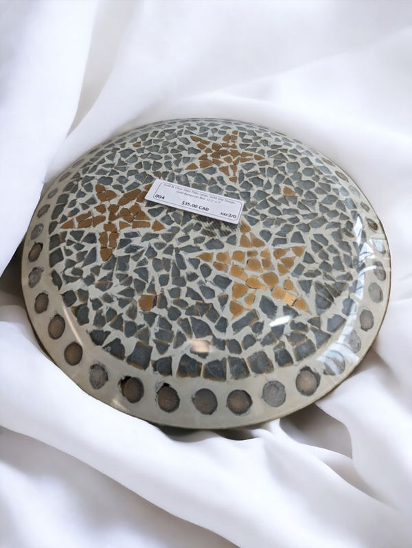 Gold and Clear Glass Plate