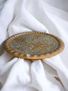 Gold and Clear Glass Plate