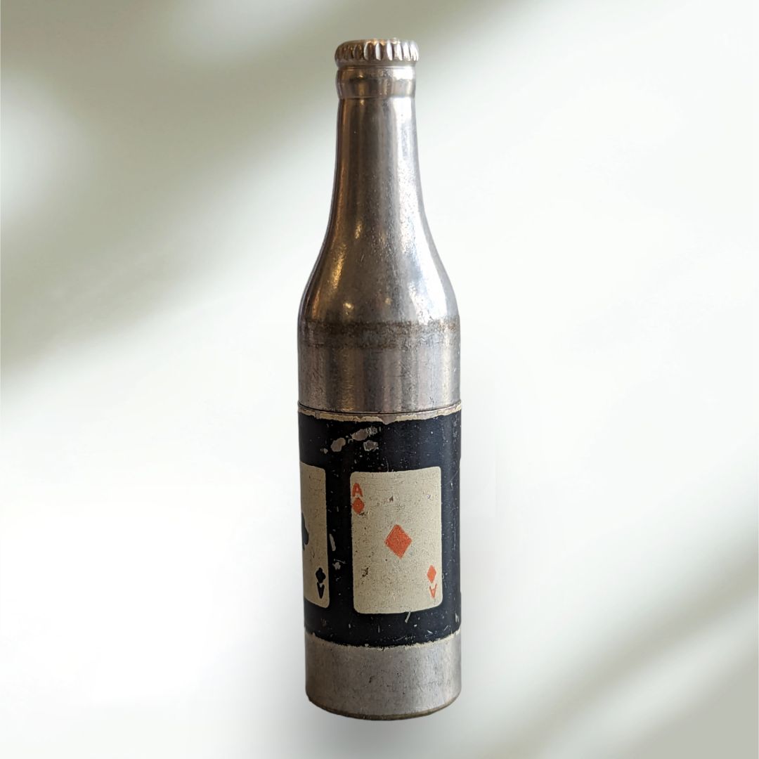 Vintage Four Aces Bottle Cigarette Lighter Made in Kem Co. Detroit, Michigan