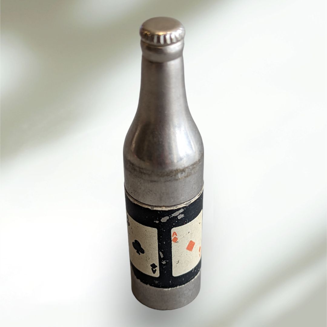 Vintage Four Aces Bottle Cigarette Lighter Made in Kem Co. Detroit, Michigan