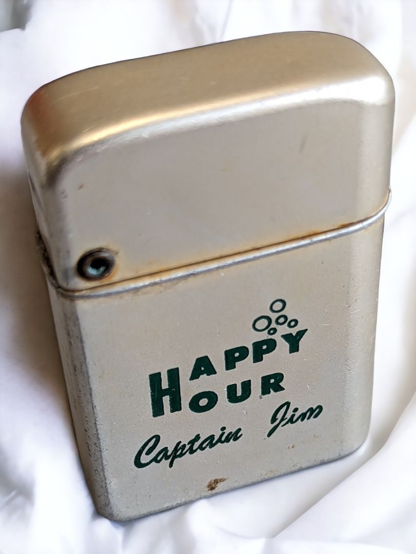 Silver & Green  Vintage Storm Master Lighter