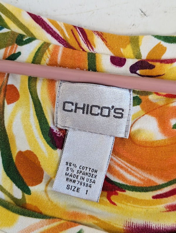 Chicos Printed Shirt Size 1