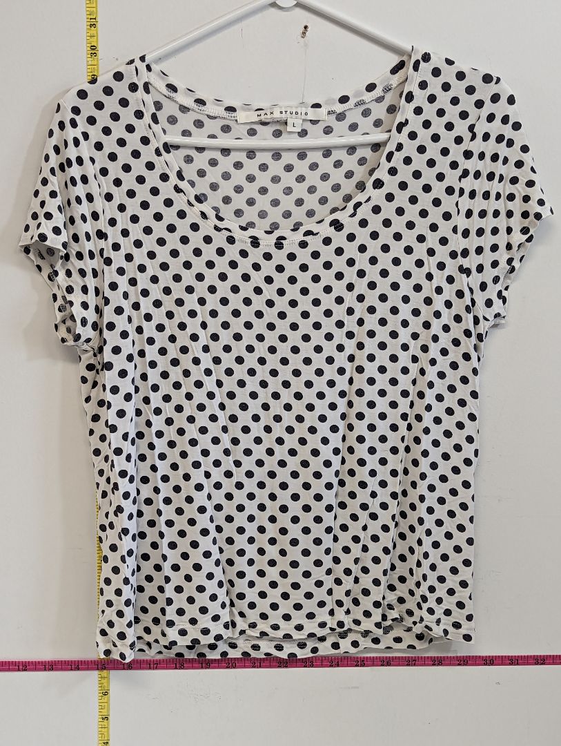 Max Studio Polka Dot Shirt (L)