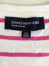 Pink & White Striped Jones New York Tee (L)