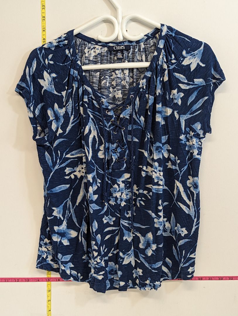 Chaps Floral Print Shirt (L)