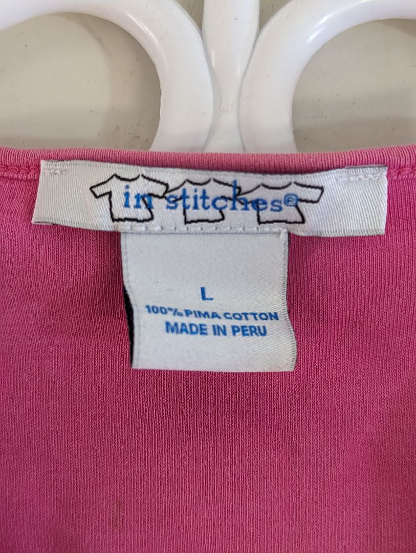 In Stiches Pink Tee (L)