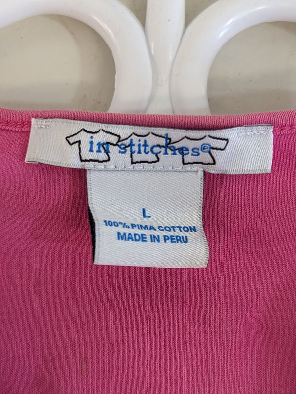 In Stiches Pink Tee (L)