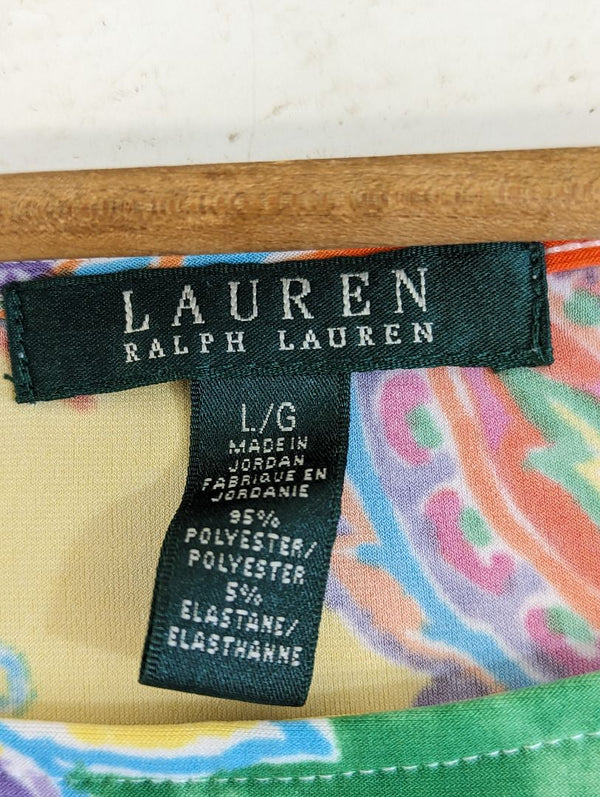 Ralph Lauren Belted Multicolored Dress (L)