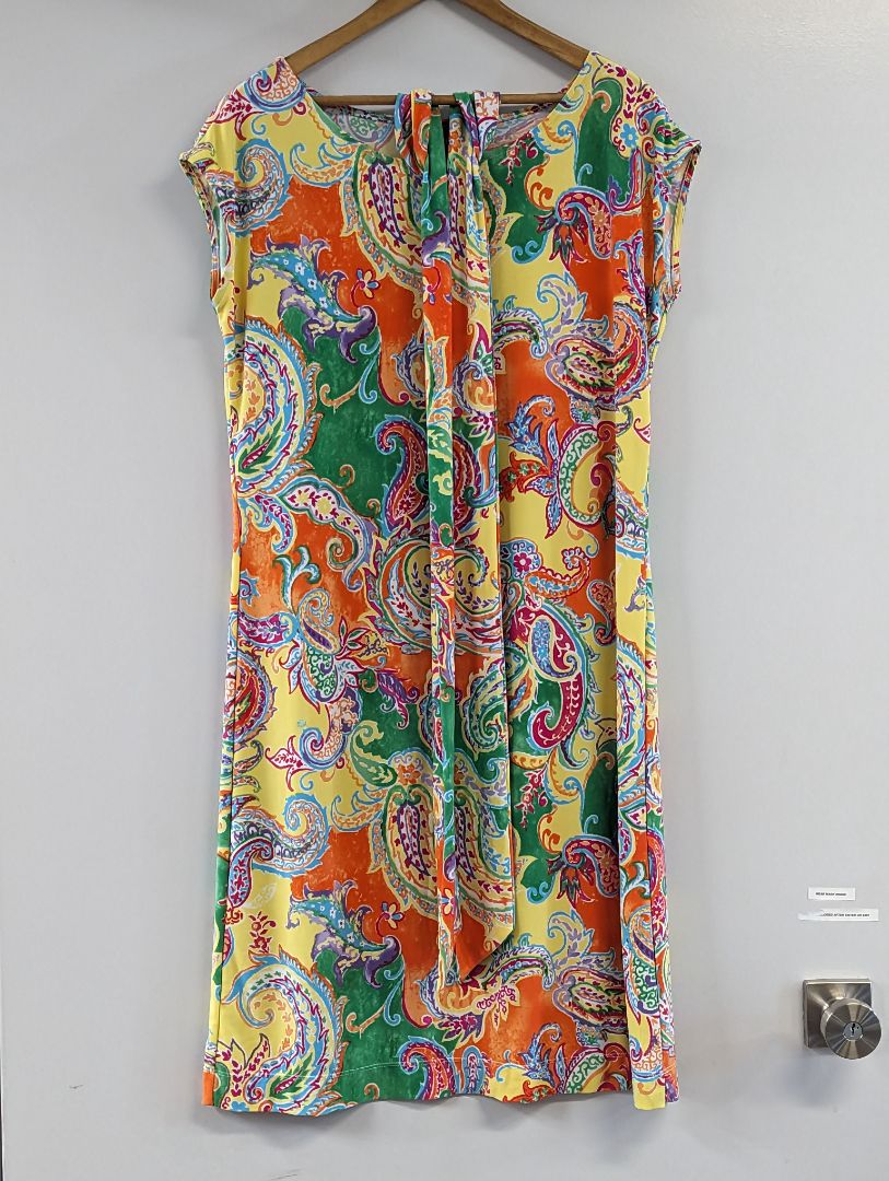 Ralph Lauren Belted Multicolored Dress (L)