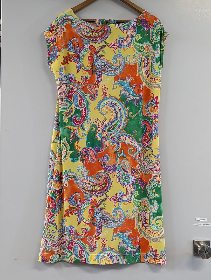 Ralph Lauren Belted Multicolored Dress (L)