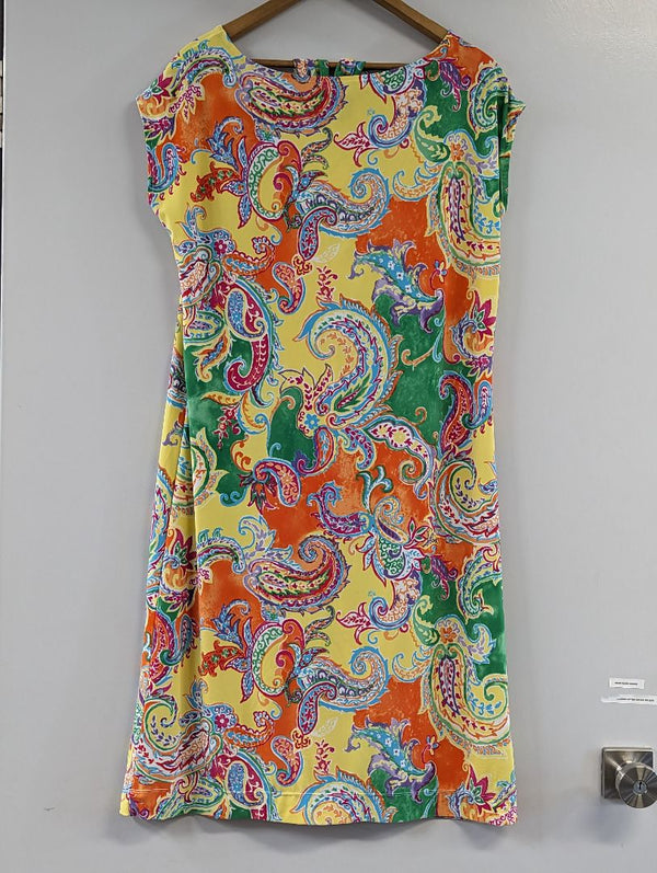 Ralph Lauren Belted Multicolored Dress (L)