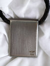 white gold  Vintage Heart on Fire Necklace