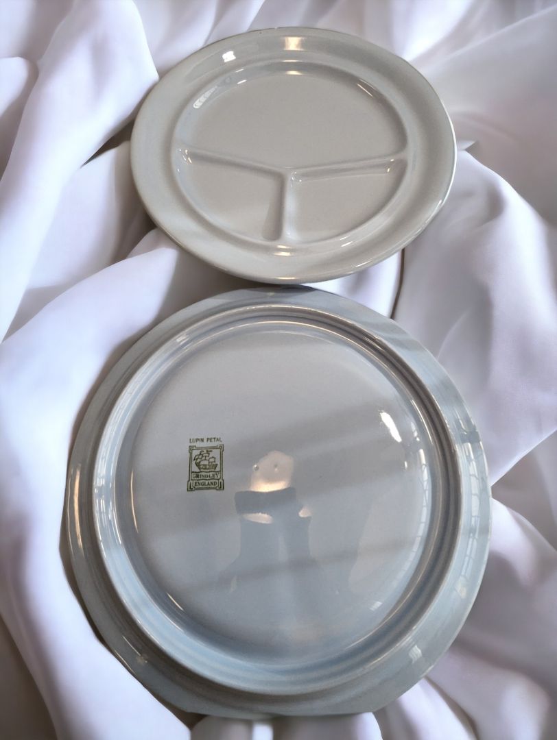 Blue  Vintage Fondue Plate