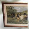 Antique Framed print of " Colt Hunting in the New Forest"