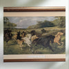 Antique Framed print of " Colt Hunting in the New Forest"