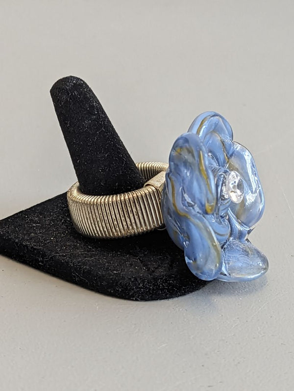Vintage Blue Rose Ring