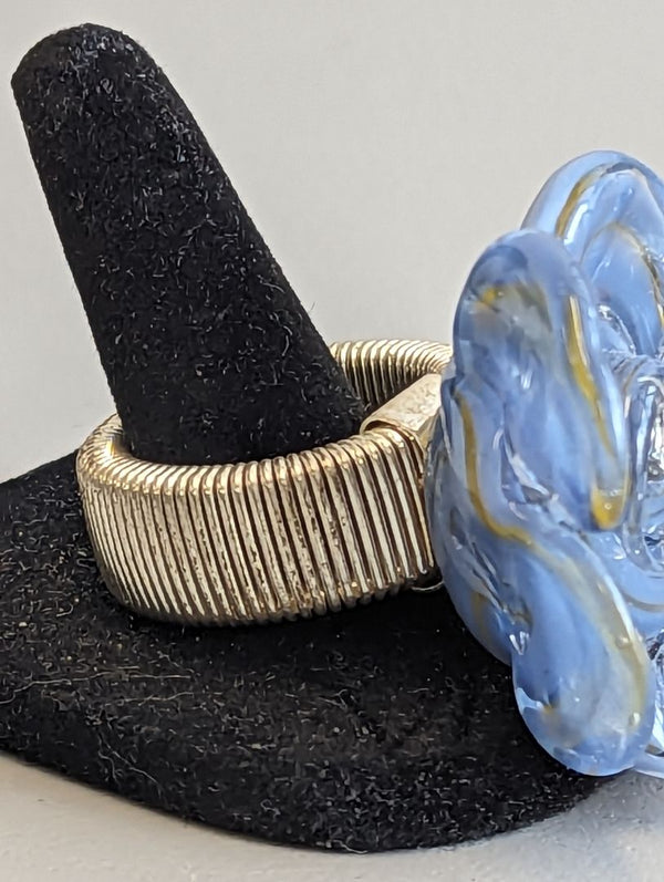 Vintage Blue Rose Ring