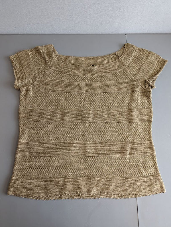 Ralph Lauren Gold Knitted Shirt (L)