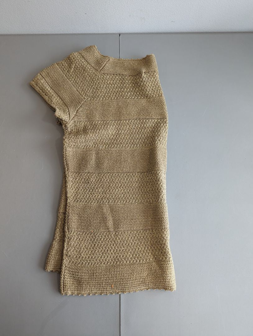 Ralph Lauren Gold Knitted Shirt (L)