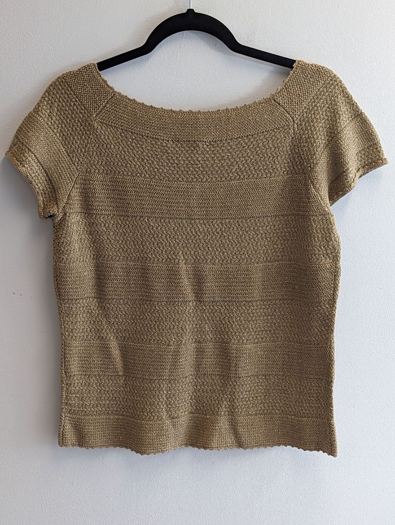 Ralph Lauren Gold Knitted Shirt (L)