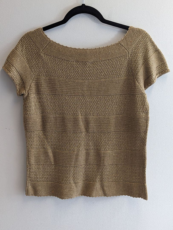 Ralph Lauren Gold Knitted Shirt (L)