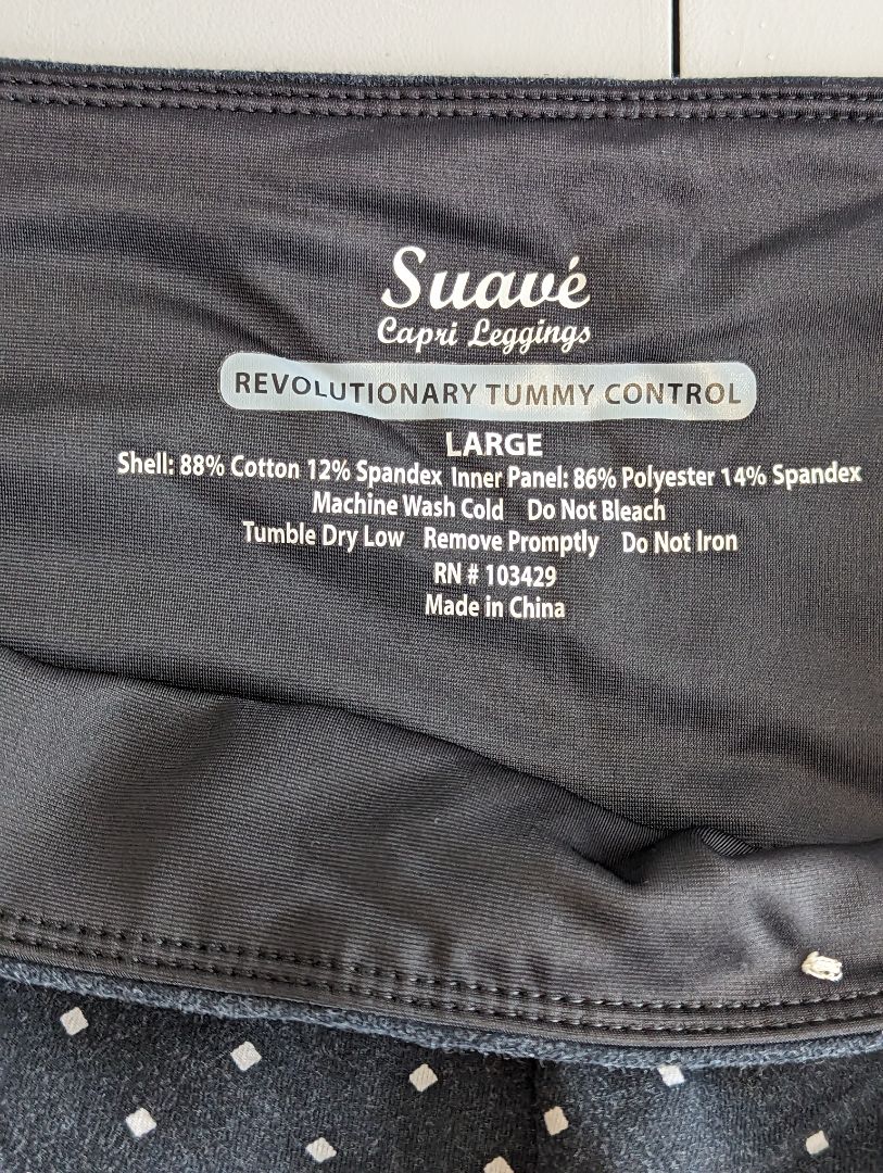 Suave Capri Leggings Tummy Control (L)