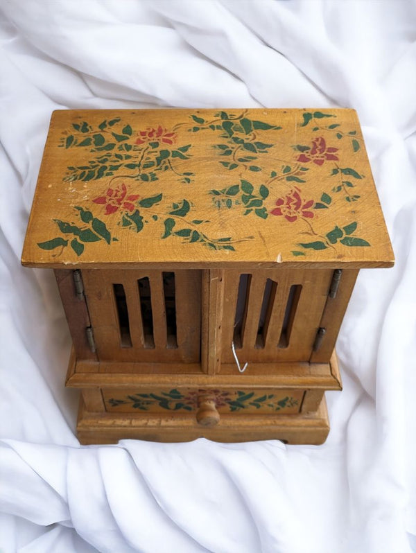 Antique Mini Tea Cabinet/Jewelry Box