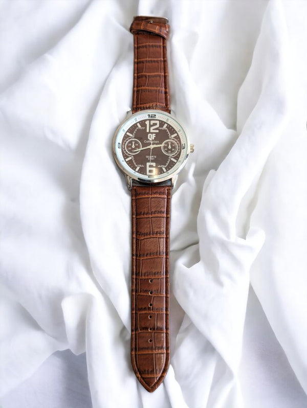 Brown Vintage Lrg Brown Face QF Collection Watch