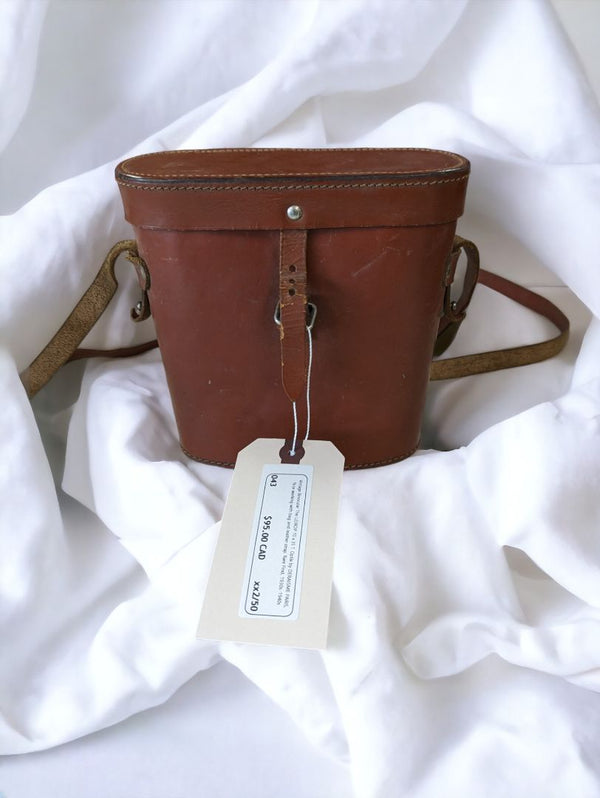 Vintage Binoculars in Leather Bag
