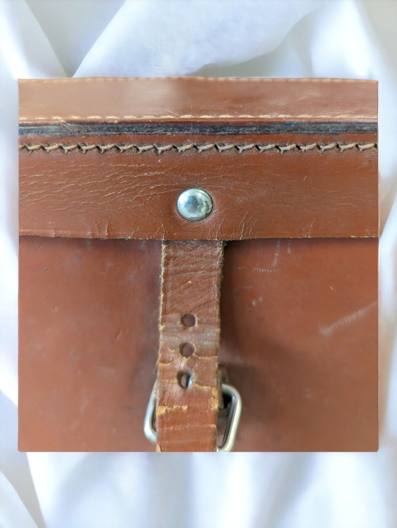 Vintage Binoculars in Leather Bag
