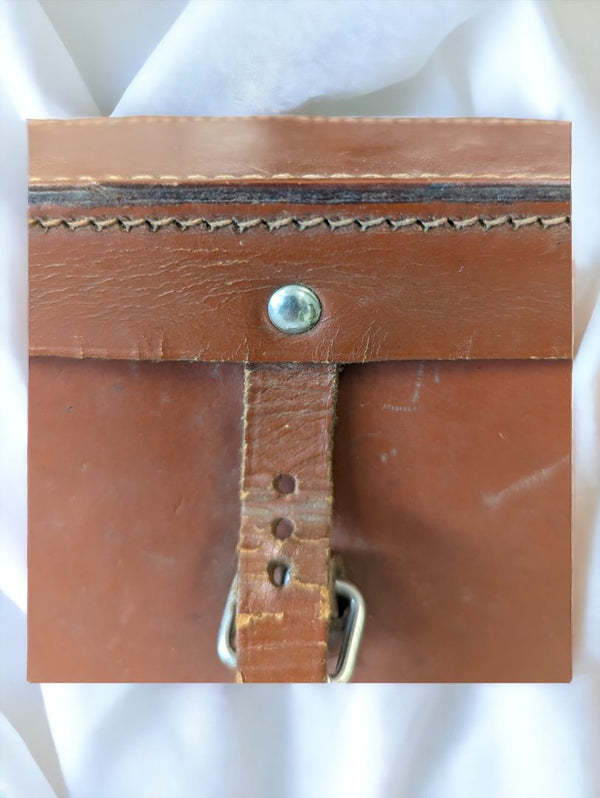 Vintage Binoculars in Leather Bag