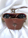 Vintage Binoculars in Leather Bag