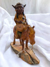 Vintage Native Indian on Horse Carving