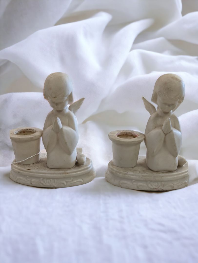 Vintage Set of Ceramic Candle Holders
